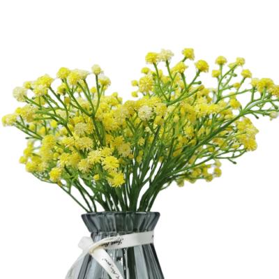 China Durable Decorative Fake Babybreath Yellow Baby's Breath Porcelain Artificial Flowers for sale