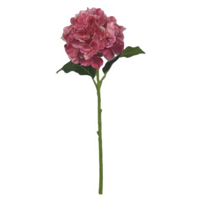 China Artificial Flowers Mini Vivid Single Stem Home Decoration Home Decoration Color Hydrangea Silk Wedding Bouquets for sale