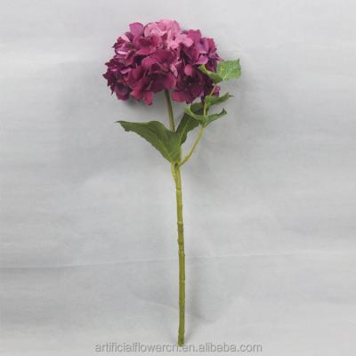 China Bridal Realistic Artificial Hydrangea Silk Flowers Long Stems Bouquets For Decoration for sale