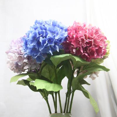 China Wholesale Durable Artificial Flower 3d Printed Silk Hydrangea For Wedding Event Decor for sale