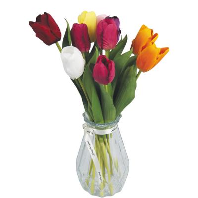 China Durable High Quality Cheap Wholesale Real Tulips Flores Porcelain Artificial Flowers Touch for sale