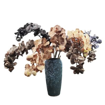 China High Quality Dry Flower Decoration Orchid Plant Artificial Plants Forever Arrangement for sale