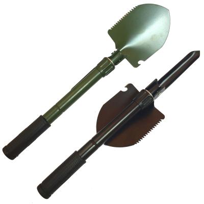 China Garden Shovel 4 in 1 Multifunctional Mini Tri-Fold Camp Shovel Folding Shovel for Outdoor Camping for sale