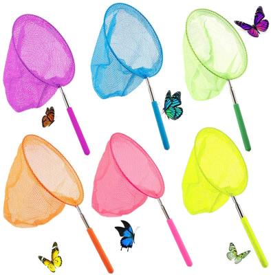 China Stainless Telescopic Butterfly Fishing Nets, Insect Catching Nets For Butterfly For Kids for sale