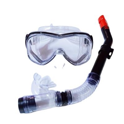 China 180 wide view water sports swim snorkeling equipment PVC Snorkel tube mask frameless panoramic freediving set for sale