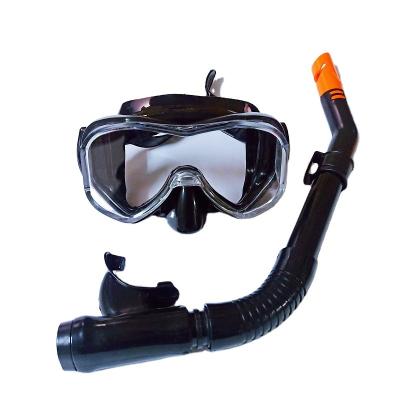 China 180 Wide Sight Cheap Price Diving Snorkeling Half Dry Snorkel Swimming Goggles And Mask Lens PVC Diving Glass Glass for sale