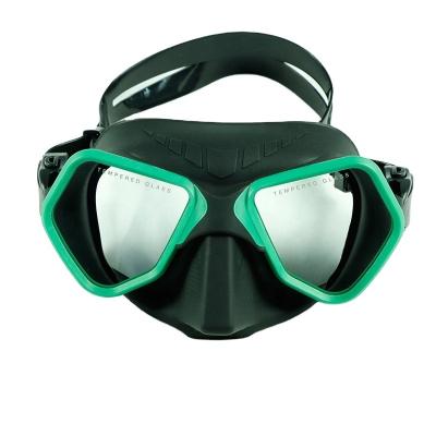 China 180 New Wide View Design Wolf Diving Mask Low Volume 65cc Freediving Spearfishing Mask For Deep Snorkeling for sale