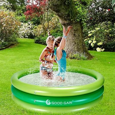 China Easy Install Hot Selling Amazon Pool PVC Inflatable Outdoor Garden Playing Green Rectangular Swimming Pool For Kids for sale