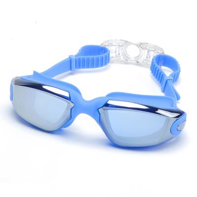 China Best New Arrival Anti Fog Myopia Professional Electroplating Swimming Goggles No Anti Fog Protective Silicone Strap Disjointed UV Swim Goggles for sale