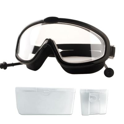 China Hot Selling Amazon Anti-leak Anti-fog Glass Anti-fog Large Sight Swimming Goggles With Box For Kids for sale