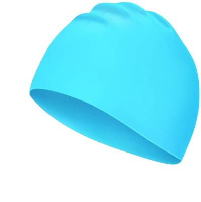 China Cheap Price Comfortable Custom 50 55 60 Silicone Swim Cap With Printing Logo for sale