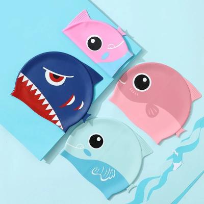 China Comfortable Kids Swim Hat for Adult Unisex Silicone Swim Hat Custom Printed Logo Silicone Swim Hats for sale