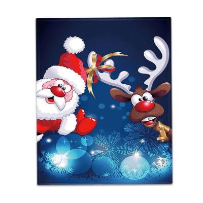 China Folded Christmas Series Pattern Double Sided Flannel Square Fleece Blanket Winter Baby Blanket for sale