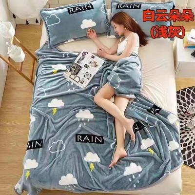 China Blanket Supplier Cheap Super Soft Coral Fleece Folded Throw Blanket Flannel Blanket Printing Blanket for sale