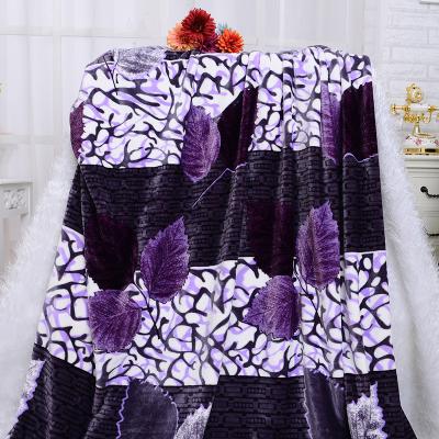 China PORTABLE Super Soft Fleece Hemmed Office Nap Blanket Flannel Kids Sofa Cover Warm Polyester Blanket for sale