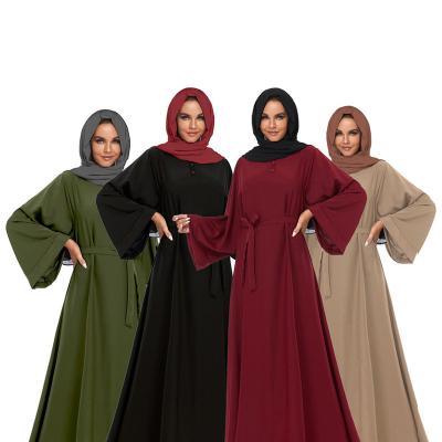 China Anti-wrinkle muslim autumn and winter plus size women's worship service Middle Eastern long dress Dubai Islamic dress for sale