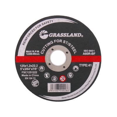 China Hot Selling 125X1.0X22 Ferrous Metal Tool Cutting Disc Ferrous Abrasive Pour Cut Metals for sale