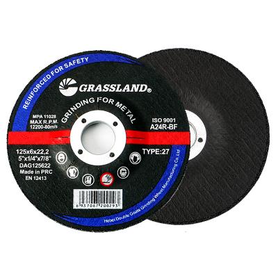 China Grassland grinder grinding wheel en12413 rough polishing and grinding 125X6X22.2 abrasive disc for sale