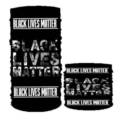 China Outdoor Activities Customized Black Lives Matter Tube Logo Neck Cuff Seamless Thick Leathers for sale