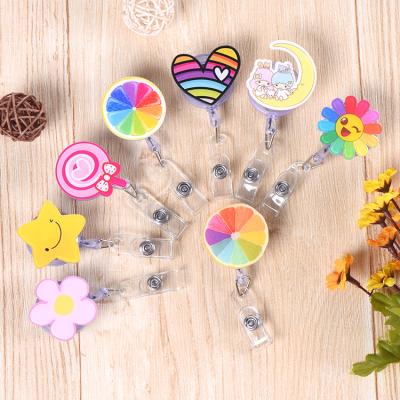 China China South Korea Hot-selling Fruit Models Easy Pull Buckles Badge Reel for sale