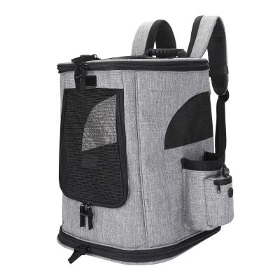 China Breathable Pet Cat Carriers Carrying Soft For Small Cat And Dog Carrier Sided Foldable Pet Cage Pet Travel Bag for sale