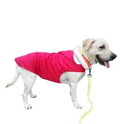 China Viable Warm Wholesale Large Dogs Raincoats Adjustable Pets Waterproof Clothing Pattern Unique Bright Rain Jackets for sale