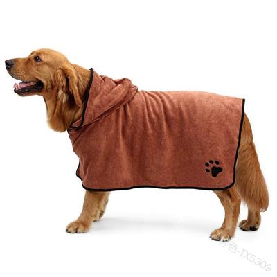 China Viable manufacturers wholesale high quality soft and comfortable clothes bathrobe, microfiber dog towel pet absorb for sale