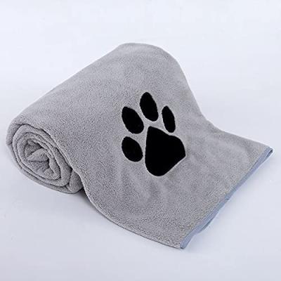 China Viable Embroidered Towel Dog Dog Bathrobe Towel Drying Coat Drying Towel Long Robe Customized 140*70cm for sale