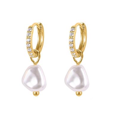 China Wholesale CLASSIC Genuine Natural Freshwater Women Sterling Silver Earrings Jewelry For Wedding Gift Of 925 Pearl for sale