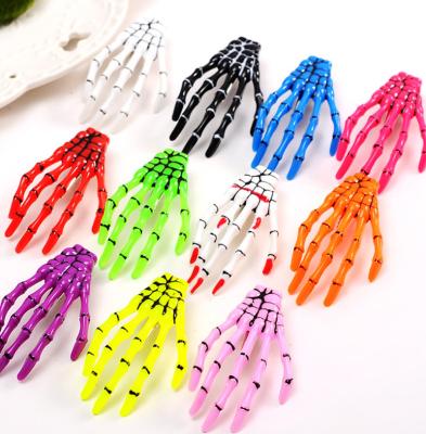 China Fashionable High Quality Punk Hair Decoration Skull Hair Clip For Women Girl Skeleton Hairpins for sale