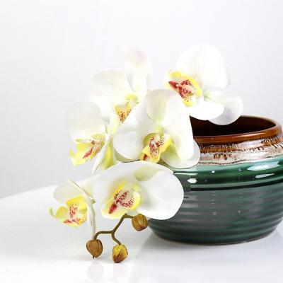 China Wedding 3D Real Touch Orchid Flower Wedding Table Centerpieces Artificial Flowers Decoration Wholesale Table Centerpieces For Home for sale