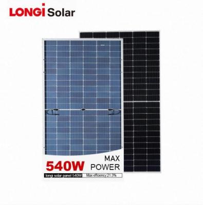 China Monocrystaline Silicon Ready to shipping Tier 1Brand Longi Bifacial 535W 545w 550w Solar Panel for solar project with high quality for sale