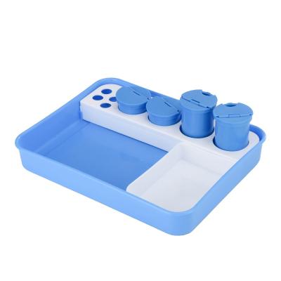 China Wholesale Hospital Blue Square Dish/Pink Plastic Dressing Square Dish Injection Tray Accessories Disinfection Tray for sale