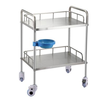 China Modern Wholesale Hospital Furniture Medical Dressing Trolley Instrument Trolley With Silent Wheel for sale