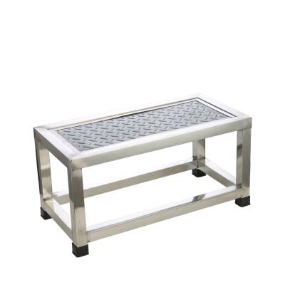 China Stainless Steel Adjustable Portable Hospital Medical Single Foot Step (Other) Patient Stool With Rubber Surface for sale