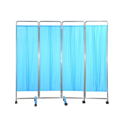 China Durable Hospital Ward Screen Stainless Steel Room Divider Hospital Bedside Screen for sale