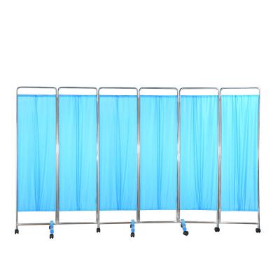 China Factory Direct Sale Industrial Stainless Steel Screen 6 Fold Hospital Room Divider Screen for sale