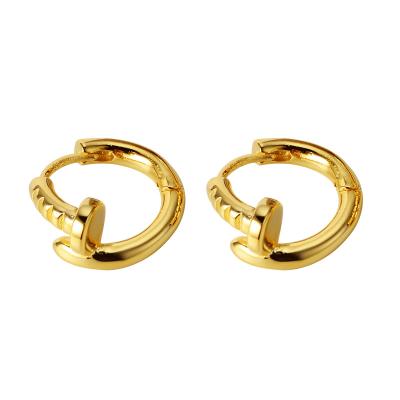 China 2022 925 Sterling Silver TRENDY Screw Down Earrings 10mm Gold Filled Huggie Earrings for sale