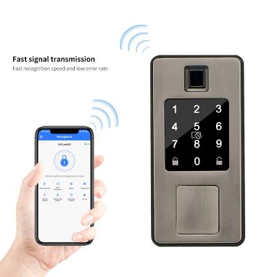 China Anti-Peep Code+Wrong-Try Lockout+Tamper Alarm Smart Deadbolt Lock Smart Life Tuya TTlock Remote Control Front Entrance Smart Ble Wifi Door Lock for sale