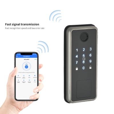 China Anti-Peep Code+Wrong-Try Lockout+Tamper Alarm Tuya Smart TT LOCK Wifi built in Fingerprint Deadbolt Smart Keyless Door Lock with American Standard for sale