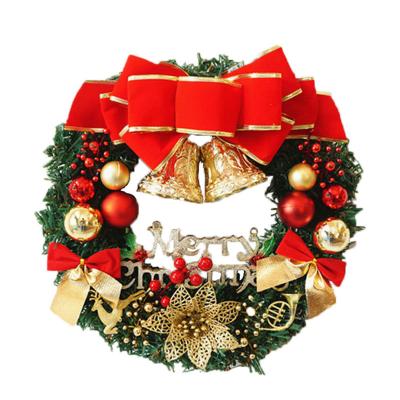 China Christmas Hanging Wreath Garland Xmas Decorations Home Decor Rattan Ornament Door Rattan Ornament for sale