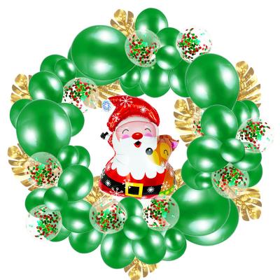 China Disposable Merry Christmas Decorate Colorful Christmas Garland Balanopsis lanceolata green and red merry balloon christmaa for sale