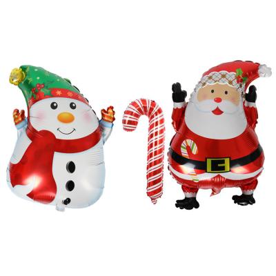 China Christmas Party Decoration Wholesale Santa Claus Aluminum Balloon Christmas Party Decoration Snowman Foil Balloons for sale