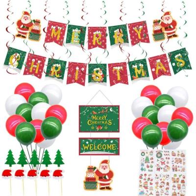 China Disposable Merry Christmas Decorate Stunning Special Balloons Banner Merry Christmas Cake Decor Christmas Stickers for sale