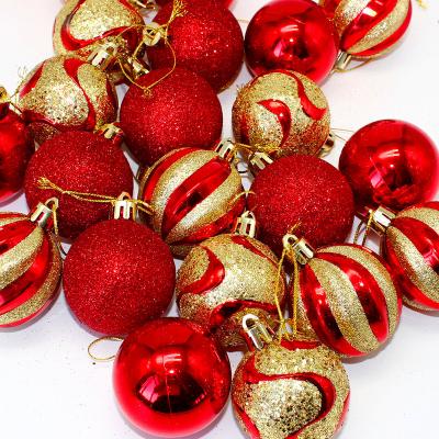 China Christmas Tree Ornaments Ball Merry Christmas 6cm Ball Set Tree Pendant Round Shaped Balls Christmas Ornaments Christmas Tree Decoration Balls for sale