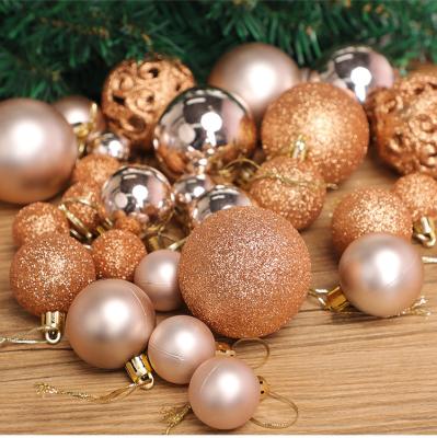 China Palmy Merry Christmas Ball Set 100pcs Tree Pendant Christmas Tree Ornaments Round Christmas Shaped Balls Ornaments Christmas Tree Decoration Balls for sale