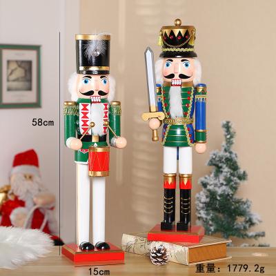 China Chirstmas Decor New Arrival 60cm Wooden Nutcracker Ornament Christmas Decoration Nutcracker Soldier for sale