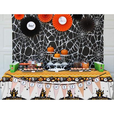 China Waterproof Disposable Table Cloth Oil Proof Wash Tablecloth Halloween Wholesale Party Decoration PE Picnic Free Cloth for sale