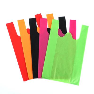 China Eco-Friendly Eco-Friendly Non-woven Cheap Reusable T-shirt Vest Shopping Bag Women Handbag Set for sale