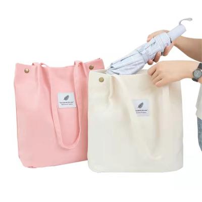 China Eco Friendly Style Logo Teenagers Women Shoulder Cotton Custom Made Tote Canvas Bag With Pocket 100% Natural Cotton Eco Friendly New for sale